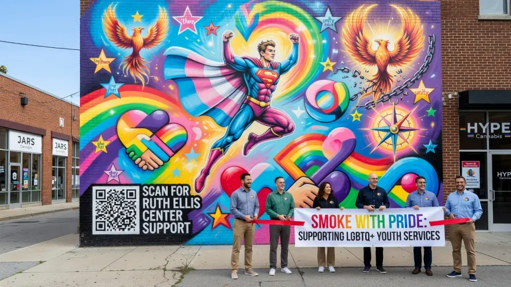 Cannabis Retailers Fund Ferndale Mural to Back LGBTQ+ Youth Services